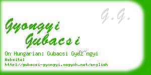 gyongyi gubacsi business card